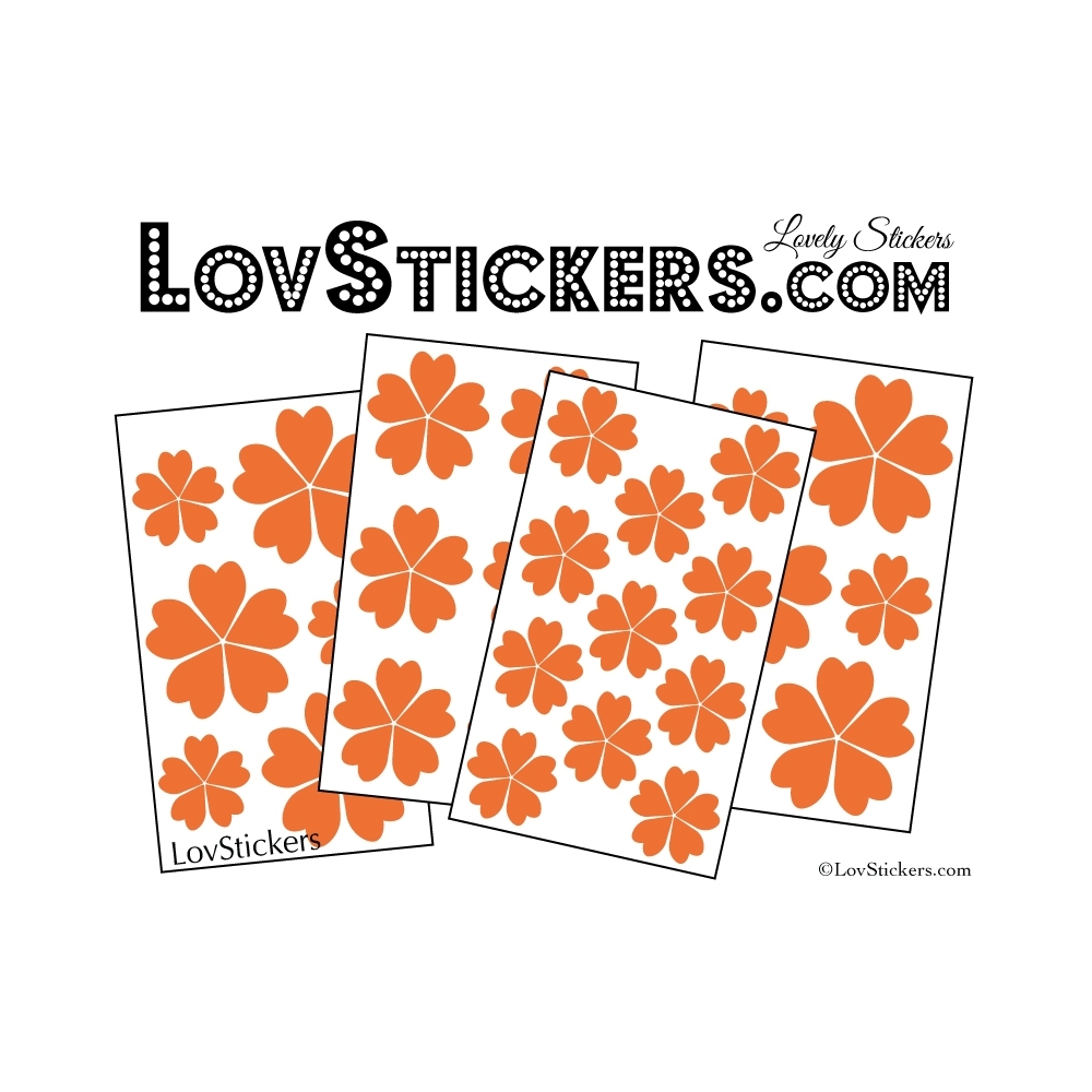 29 Stickers Fleurs 5CM 4CM 3CM - Autocollant Fleur pétale coeur