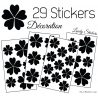 29 Stickers Fleurs 5CM 4CM 3CM - Autocollant Fleur pétale coeur