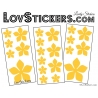 22 Stickers Fleurs 8CM 5CM 3CM  - Vinyle Autocollant decoration