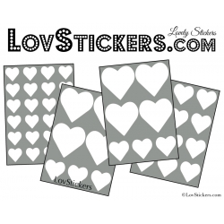 Stickers coeur de decoration Vinyle adhesif autocollant