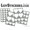 Stickers coeur de decoration Vinyle adhesif autocollant