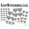 Stickers coeur de decoration Vinyle adhesif autocollant