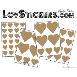 Stickers coeur de decoration Vinyle adhesif autocollant