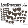 Stickers coeur de decoration Vinyle adhesif autocollant