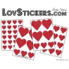 Stickers coeur de decoration Vinyle adhesif autocollant