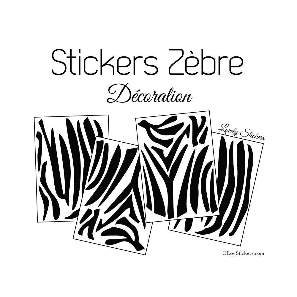 Sticker peau de zèbre - Autocollant LovStickers.com