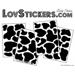 Sticker peau de vache - Autocollant LovStickers.com