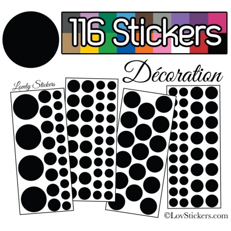 116 Stickers Ronds Mixte - Autocollant Décoration Intérieur 116 Stickers Ronds Mixte - Autocollant Décoration Intérieur