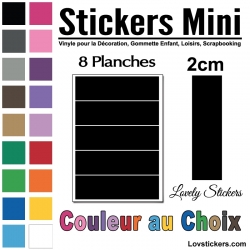 40 Stickers Ligne 2cm - Décoration Gommette Loisirs - Vinyle Repositionnable
