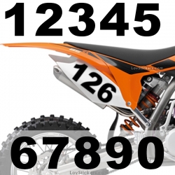 2 Numeros - Font 001 - Nombre adhesif Racing Auto Moto Quad