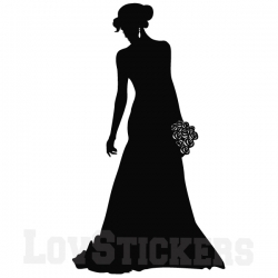 Stickers Femme en robe de mariée - Décoration intérieur en Vinyle - Nombreux coloris