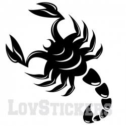 Stickers Scorpion Tribal Tatouage - Décoration intérieur en Vinyle - Nombreux coloris