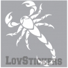 Stickers d'un Scorpion Tribal Tatouage - Décoration intérieur en Vinyle - Nombreux coloris Autocollant pas cher