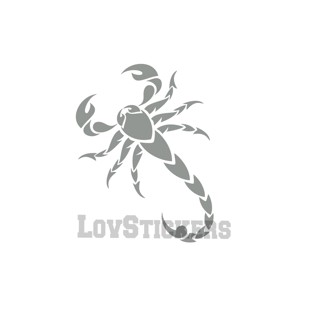 Stickers d'un Scorpion Tribal Tatouage - Décoration intérieur en Vinyle - Nombreux coloris Autocollant pas cher