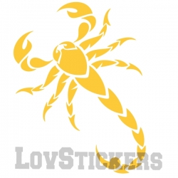 Stickers d'un Scorpion Tribal Tatouage - Décoration intérieur en Vinyle - Nombreux coloris Autocollant pas cher