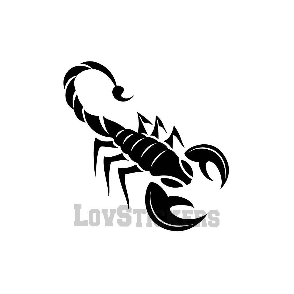 Stickers d'un Scorpion Tribal Tatouage - Décoration intérieur en Vinyle - Nombreux coloris - Stickers pas cher