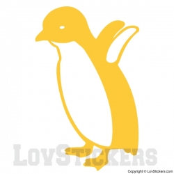 Stickers d'un Bébé Pingouin - Décoration intérieur en Vinyle - Nombreux coloris