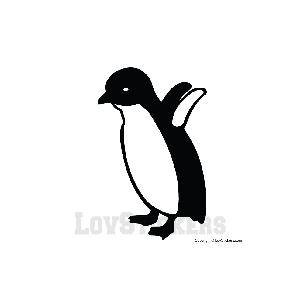 Stickers d'un Bébé Pingouin - Décoration intérieur en Vinyle - Nombreux coloris