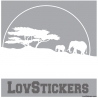 Stickers Paysage Africain Savane - Décoration intérieur en Vinyle - Nombreux coloris