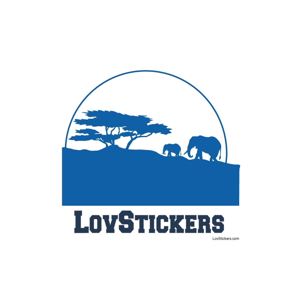 Stickers Paysage Africain Savane - Décoration intérieur en Vinyle - Nombreux coloris