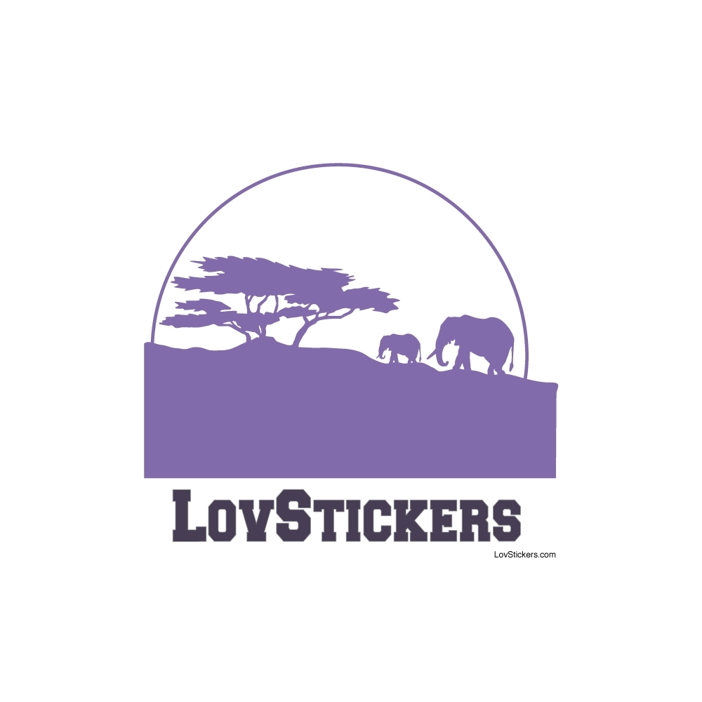Stickers Paysage Africain Savane - Décoration intérieur en Vinyle - Nombreux coloris