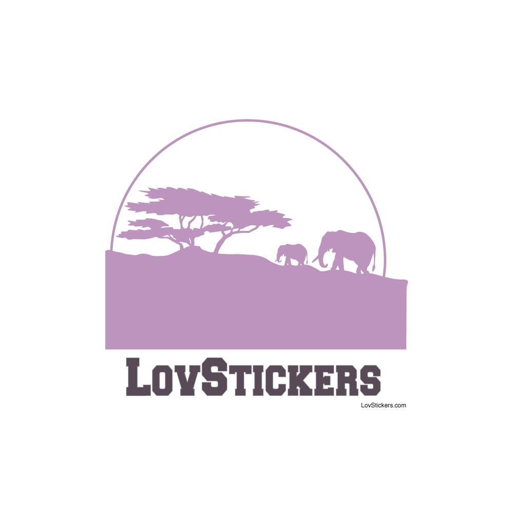 Stickers Paysage Africain Savane - Décoration intérieur en Vinyle - Nombreux coloris