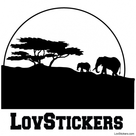 Stickers Paysage Africain Savane - Décoration intérieur en Vinyle - Nombreux coloris Stickers Paysage Africain Savane - Décoration intérieur en Vinyle - Nombreux coloris