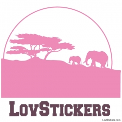 Stickers Paysage Africain Savane - Décoration intérieur en Vinyle - Nombreux coloris