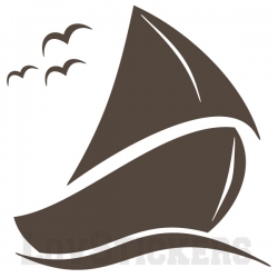 Stickers d'un bateau voilier, idéal pour deco chambre enfant ou salle de bain.