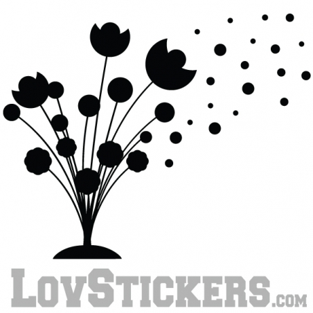 Sticker Bouquet de Fleurs - Abstrait - Décoration intérieur en Vinyle - Nombreux coloris Sticker Bouquet de Fleurs - Abstrait - Décoration intérieur en Vinyle - Nombreux coloris