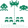 Sticker Space Invader - Décoration intérieur en Vinyle - Nombreux coloris