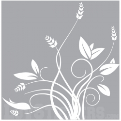 Sticker Bouquet de Fleurs - Abstrait - Décoration intérieur en Vinyle - Nombreux coloris