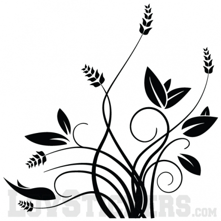 Sticker Bouquet de Fleurs - Abstrait - Décoration intérieur en Vinyle - Nombreux coloris Sticker Bouquet de Fleurs - Abstrait - Décoration intérieur en Vinyle - Nombreux coloris