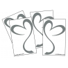 4 Stickers Coeur  - Autocollant de Decoration pour auto voiture