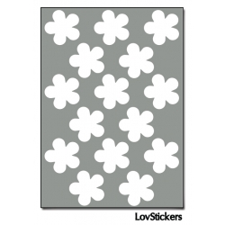 120 Stickers Fleur 1,8cm - Décoration Gommette Loisirs - Vinyle Repositionnable
