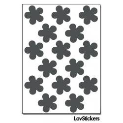 120 Stickers Fleur 1,8cm - Décoration Gommette Loisirs - Vinyle Repositionnable