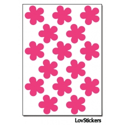 120 Stickers Fleur 1,8cm - Décoration Gommette Loisirs - Vinyle Repositionnable