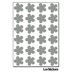 192 Stickers Fleur 1,5cm - Décoration Gommette Loisirs - Vinyle Repositionnable