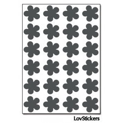 192 Stickers Fleur 1,5cm - Décoration Gommette Loisirs - Vinyle Repositionnable