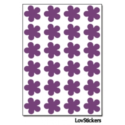192 Stickers Fleur 1,5cm - Décoration Gommette Loisirs - Vinyle Repositionnable