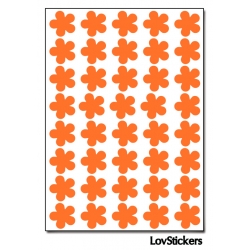 320 Stickers Fleur 1,2cm - Décoration Gommette Loisirs - Vinyle Repositionnable