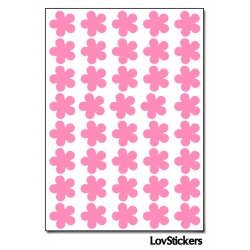 320 Stickers Fleur 1,2cm - Décoration Gommette Loisirs - Vinyle Repositionnable