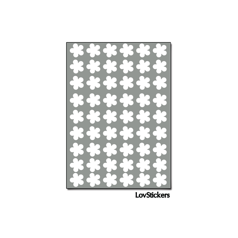 432 Stickers Fleur 1cm - Décoration Gommette Loisirs - Vinyle Repositionnable