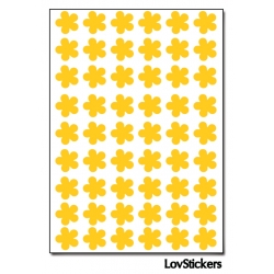 432 Stickers Fleur 1cm - Décoration Gommette Loisirs - Vinyle Repositionnable