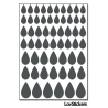 464 Stickers Goutte d'eau mixte - Décoration Gommette Loisirs - Vinyle Repositionnable