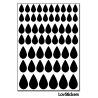 464 Stickers Goutte d'eau mixte - Décoration Gommette Loisirs - Vinyle Repositionnable