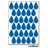 264 Stickers Goutte d'eau 1,8cm - Décoration Gommette Loisirs - Vinyle Repositionnable