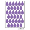 264 Stickers Goutte d'eau 1,8cm - Décoration Gommette Loisirs - Vinyle Repositionnable