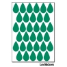 264 Stickers Goutte d'eau 1,8cm - Décoration Gommette Loisirs - Vinyle Repositionnable