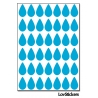 336 Stickers Goutte d'eau 1,5cm - Décoration Gommette Loisirs - Vinyle Repositionnable